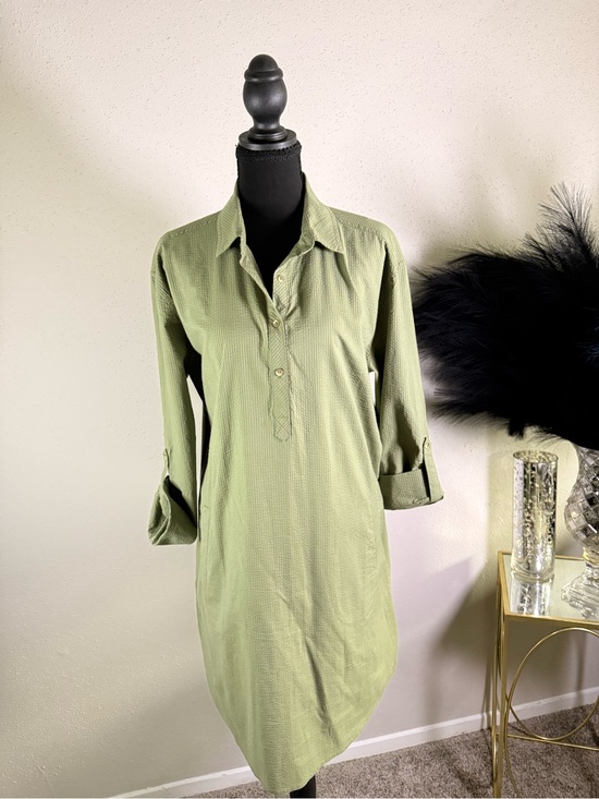 Southern Tide Other - NWT Southern Tide Seagrass Green Seersucker Shirt Dress Size Large